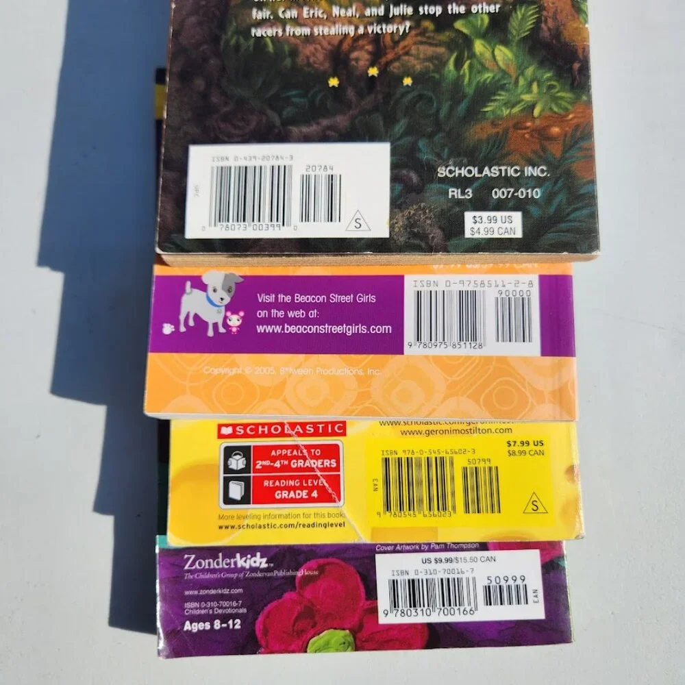 4 Book Bundle Lot Set Scholastic Chapter Books Young Adult Literature Novels Boo